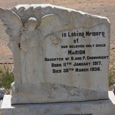 CRONWRIGHT Marion 1917-1936