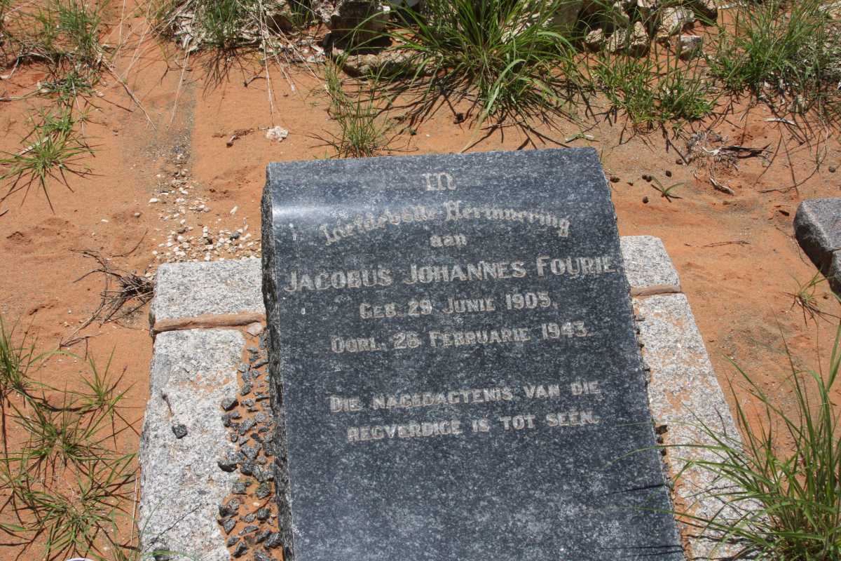 FOURIE Jacobus Johannes 1905-1943