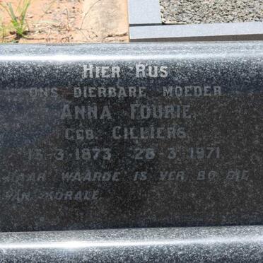 FOURIE Anna nee CILLIERS 1873-1971