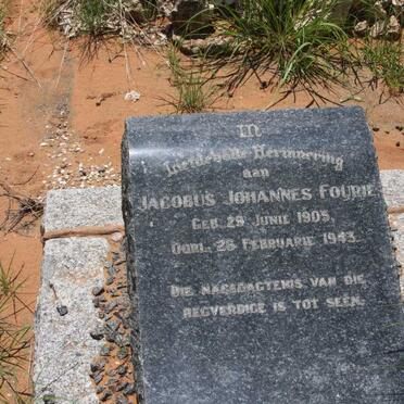 FOURIE Jacobus Johannes 1905-1943