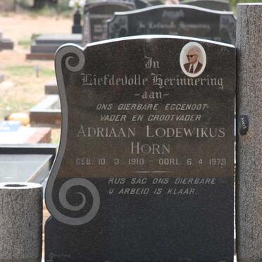 HORN Adriaan Lodewikus 1910-1979
