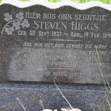 HIGGS Steven 1937-1946