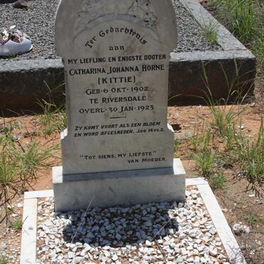 HORNE Catharina Johanna 1902-1923