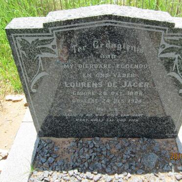 JAGER Lourens, de 1886-1924