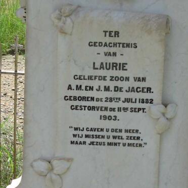 JAGER Laurie, de 1882-1903