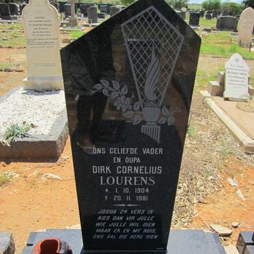 LOURENS Dirk Cornelius 1904-1981