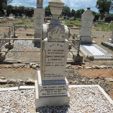 LOURENS Dirk Cornelius 1856-1927 &amp; Anna Elizabeth BADENHORST 1860-1941