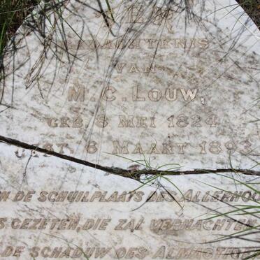 LOUW M.C. 1824-1893