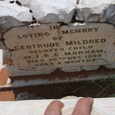 MORHAM Gertrude Mildred 1898-1898