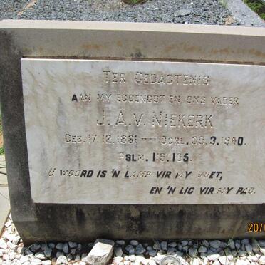 NIEKERK J.A., van 1861-1940