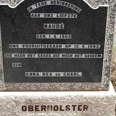 OBERHOLSTER Naudé 1902-1945
