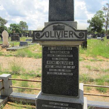 OLIVIER Rene nee NELSON 1920-1943
