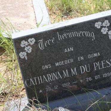PLESSIS Catharina M.M., du 1912-1990