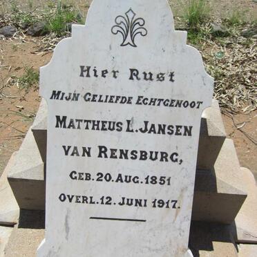 RENSBURG Mattheus L., Jansen van 1851-1917