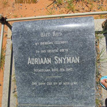 SNYMAN Adriaan -1942