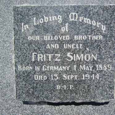 SIMON Fritz 1889-1944