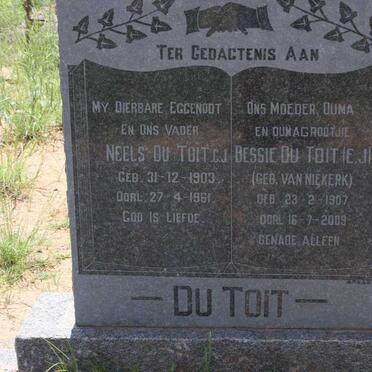 TOIT C.J., du 1903-1961 &amp; E.J. van NIEKERK 1907-2009