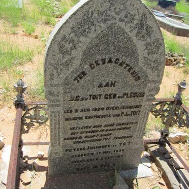TOIT Petrus Johannes, du 1836-1912 &amp; B.C. du PLESSIS 1838-1907