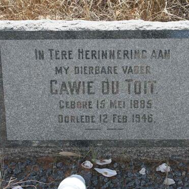 TOIT Gawie, du 1885-1946