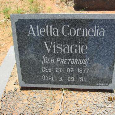 VISAGIE Aletta Cornelia nee PRETORIUS 1877-1911