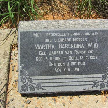 WIID Martha Barendina nee Janse van VUUREN 1881-1957