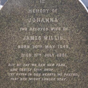 WILLIS Johanna 1849-1901