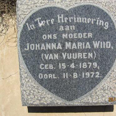 WIID Johanna Maria nee VAN VUUREN 1879-1972