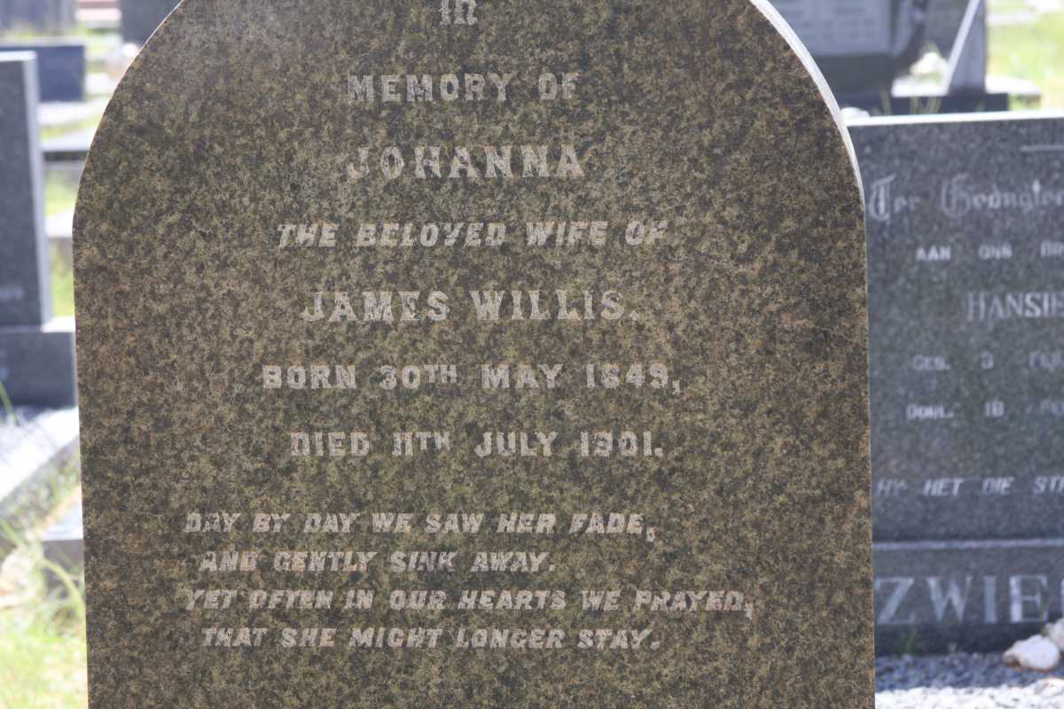 WILLIS Johanna 1849-1901