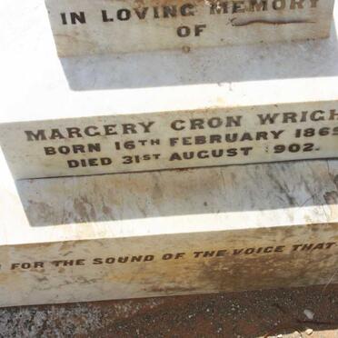 WRIGHT Margery Cron 1865-1902