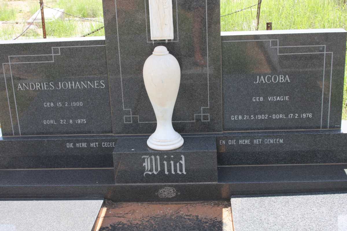 WIID Andries Johannes 1900-1975 &amp; VISAGIE Jacoba 1902-1976