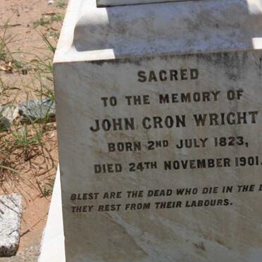 WRIGHT John Cron 1823-1901