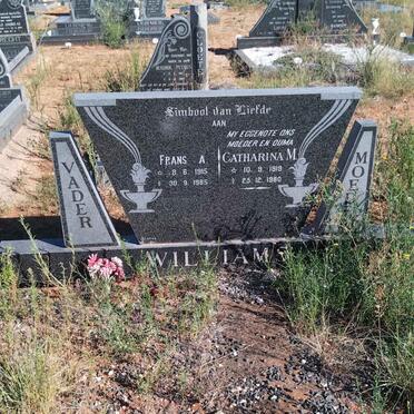 WILLIAMS Frans A. 1915-1985 & Catharina M. 1919-1980