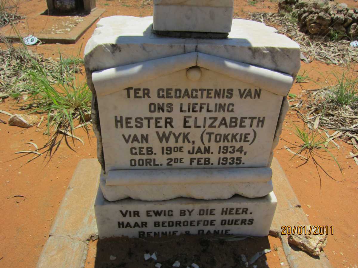 WYK Hester Elizabeth, van 1934-1935