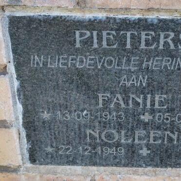 PIETERS Fanie 1943-2007 & Noleen 1949-