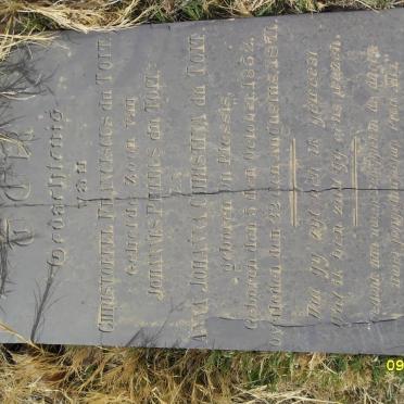 TOIT Christoffel Franciscus, du 1852-1871