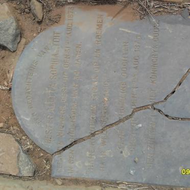 TOIT Hester Aletta Sophia, du nee VAN NIEKERK -1873 :: DU TOIT Infant daughter -1873