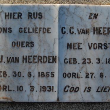 HEERDEN P.J., van 1855-1931 &amp; C.C. VORSTER 1863-1936