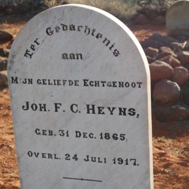 HEYNS J.F.C. 1865-1917