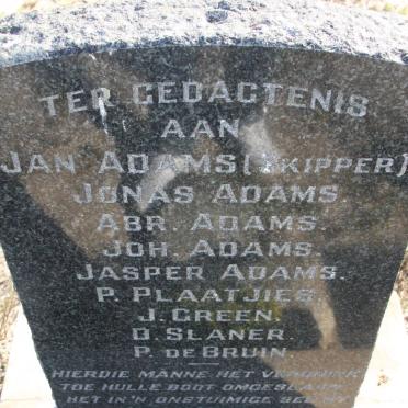 ADAMS :: PLAATJIES :: GREEN :: SLANER :: DE BRUIN