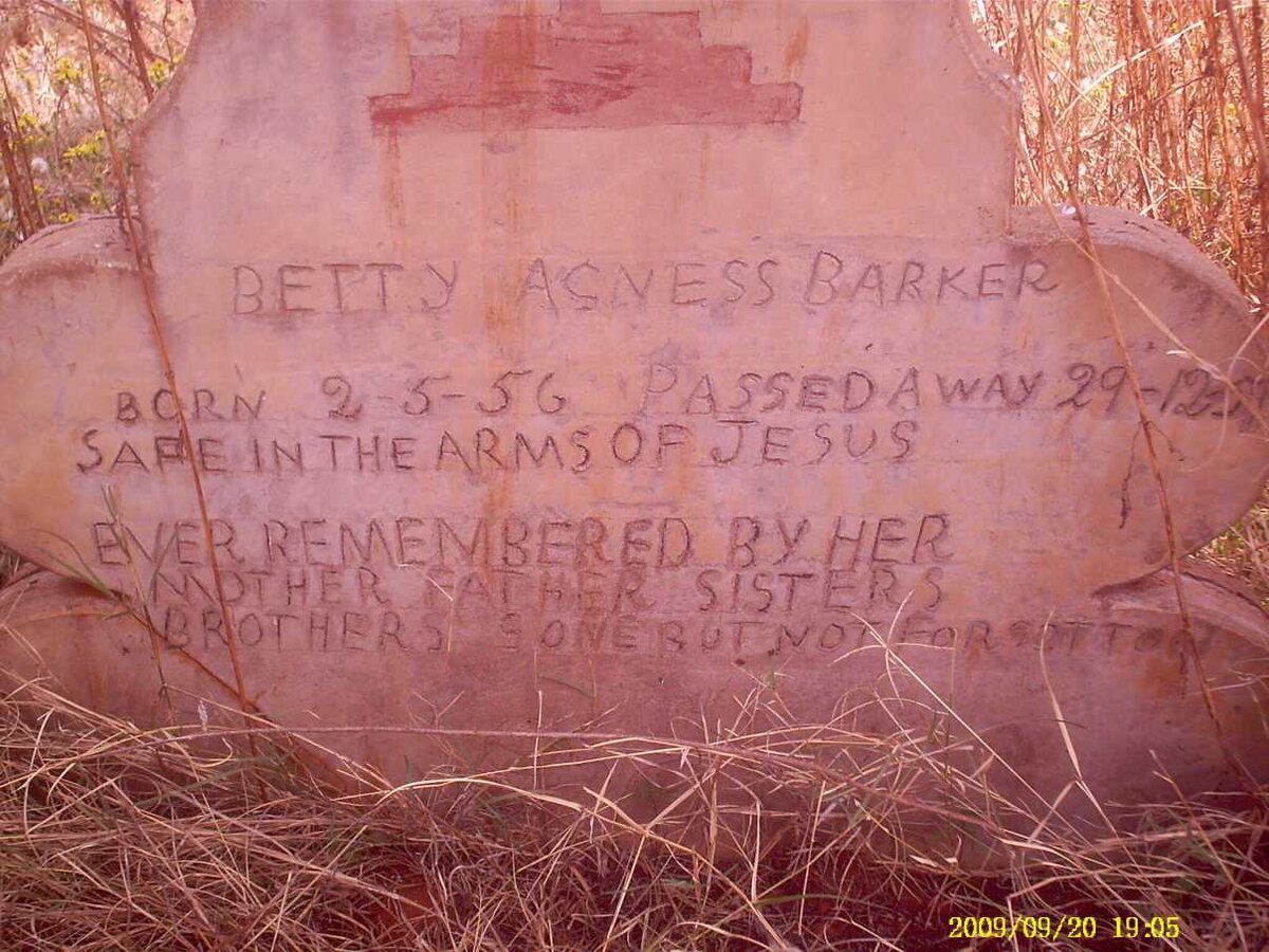 BARKER Betty Agness 1956- 1959