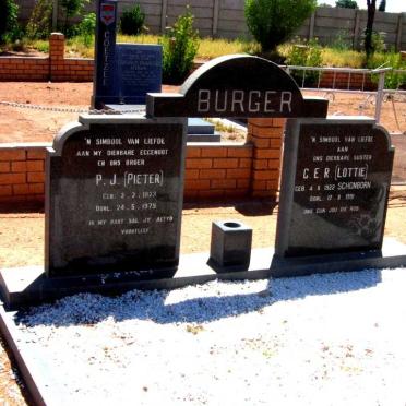 BURGER P.J. 1923-1979 &amp; C.E.R. SCHONBORN 1922-1991