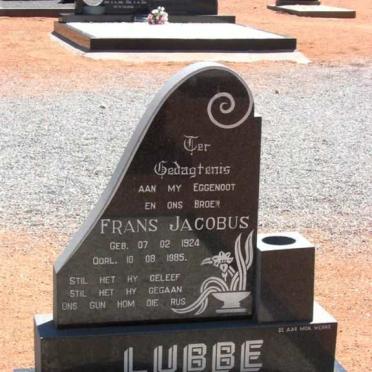 LUBBE Frans Jacobus 1924-1985