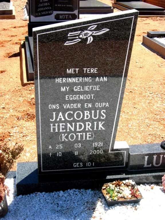 LUTTIG Jacobus Hendrik 1921-2000