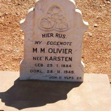 OLIVIER M.M. nee KARSTEN 1884-1949