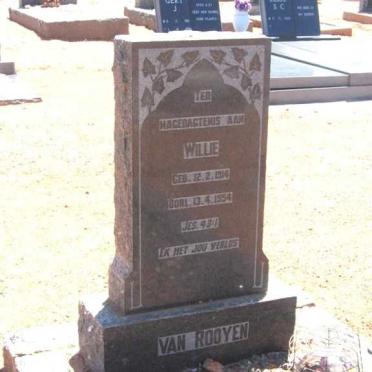 ROOYEN Willie, van 1914-1954