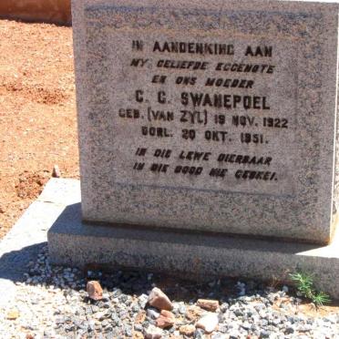 SWANEPOEL C.C. nee VAN ZYL 1922-1951