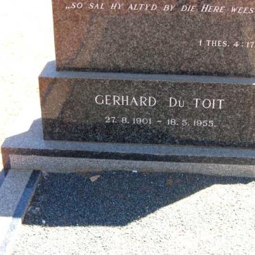 TOIT Gerhard, du 1901-1955
