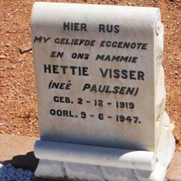 VISSER Hettie nee PAULSEN 1919-1947