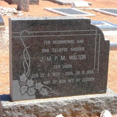 WALTON J.M.P.M. nee LUDIK 1878-1958