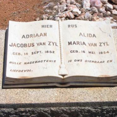 ZYL Adriaan Jacobus, van 1852- &amp; Alida Maria VAN ZYL 1854-